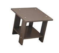LeeQinersw Table d'appoint double couche en bois pour petits espaces, table basse, bureau pour ordinateur portable, 30 x 30 x 31 cm, Gris