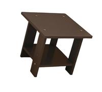 LeeQinersw Table d'appoint double couche en bois pour petits espaces, table basse, bureau pour ordinateur portable, 30 x 30 x 31 cm, Brun Foncé