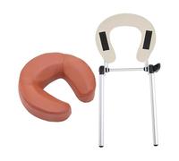 LeeQinersw Table de massage avec appui-tête et coussin réglable pour femmes et hommes, Rouge Marron