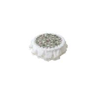 LeeQinersw Table Ron Miniature Échelle 1:12, Table Basse Miniature Fleurie, Motif Petites Fleurs Roses Et Blanches sur Fond Vert, Vert À Fleurs Roses Et Blanches