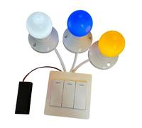 LeeQinersw Tableau Interrupteur Lumineux Jouet Activité Manuelle Planche Éducative Accessoire Moteur Fin Apprentissage Circuit Adapté Aux Enfants Jeu Édu, Blanc Jaune Bleu