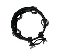 LeeQinersw Tambourine pour Percussion avec Clip Intégré pour Une Installation Facile sur Les Supports de Batterie Adapté Aux Concerts et Aux Répétitions, Noir