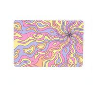 LeeQinersw Tapis de en Daim Coussin d'Appui Genoux Tapis de Sport Surface Confortable Base Caoutchouc Stabilité Optimale pour Gymnastique Méditation Exercices, Psychédélique