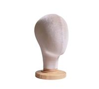 LeeQinersw Tête de mannequin autoportante pour perruques et chapeaux, pour salon de coiffure, Beige