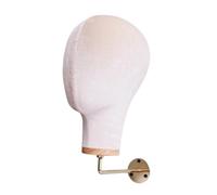 LeeQinersw Tête de Mannequin Murale En Velours, Hauteur 28 Cm, Support pour Lunettes et écouteurs, Beige