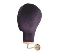 LeeQinersw Tête de Mannequin Murale En Velours, Hauteur 28 Cm, Support pour Lunettes et écouteurs, Noir