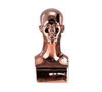 LeeQinersw Tête de mannequin, présentoir à perruques, présentoir à chapeaux, porte-perruques pour salon de coiffure, or Rose et Carré