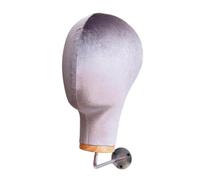 LeeQinersw Tête Murale pour Rangement de Chapeaux, Circonférence de 54 Cm, Hauteur de 11 Pouces, Tissu Velours pour Salons et Maisons, Gris