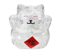 LeeQinersw Tirelire Chat 3D Bocal à Monnaie En Verre Borosilicate Récipient Haricot D'Or Ornement Décoratif Fonction Rangement Adaptée Aux Enfants Chambre Salon, Style D