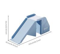LeeQinersw Toboggan Enfant Maison Jardin Aire de Jeux Glissière Échelle Plateforme PVC Robuste Structure Stable Finition Lisse Développement Motricité Équilibre, Bleu Cyber Glacé, 143 42 56cm