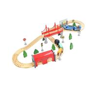 LeeQinersw Train électrique Miniature avec Rails et Wagons. Coffret à L'échelle pour Garçons et Filles, 52 Pièces