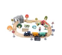 LeeQinersw Train électrique Miniature avec Rails et Wagons. Coffret à L'échelle pour Garçons et Filles, 42 Pièces