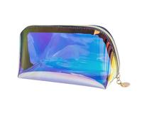 LeeQinersw Trousse de maquillage holographique irisée, trousse de toilette, pochette de pour cosmétiques, essentiels de, 22cmx8cmx11cm