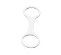 LeeQinersw Tuba de Plongée Clip Support Fixation Attache Retenue en Silicone Souple Résistant Antiglisse Conception Double Anneau Maintien Aligné Tuba et Sangle , Blanc