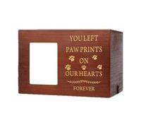 LeeQinersw Urne Funéraire en Bois pour Animaux de Compagnie avec Cadre Photo, Souvenir Mémorable