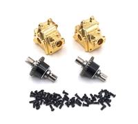 LeeQinersw Véhicule Industriel Boîte de Transmission Ensemble Différentiel Arbres Pignons Métal Usinage Précis pour Fonctionnement Souple pour 1 14 et 1 12, Doré