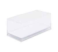LeeQinersw Vitrine transparente en acrylique, anti-poussière, avec support, portable, pour modèles réduits de voitures à l'échelle 1/64, pour petits jouets, Socle Blanc