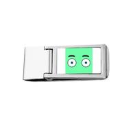 Leer Shock Portefeuille fin en acier inoxydable Motif yeux de sursaut