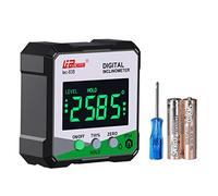 LEERCHUANG Outil de mesure d'angle numérique avec base magnétique, jauge d'angle numérique pour le travail du bois, la menuiserie, le bâtiment, l'automobile, la maçonnerie - Lumière verte…