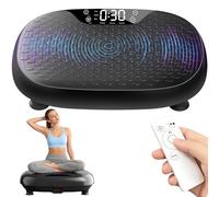 LEERCON Machine d'exercice à plaque vibrante avec 3 modes et 20 vitesses, plaque vibrante avec écran LED, télécommande, capacité de 150 kg, plate-forme de fitness à domicile pour entraînement par