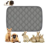LeerKing Lot de 2 Tapis de Propreté Réutilisables pour Chien Lapin Cochons d'Inde Furet Animaux Lavable Pee Pad Anti-fuites Gris, 60 x 45cm