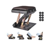 Leermart Repose-pieds pour dessous de bureau au travail, hauteur réglable, repose-pieds ergonomique pliable pour bureau, jeux, ordinateur, tabouret doux et amovible, convient pour toutes les saisons