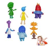 LEERMEIZI 6 Pièces Inside Out 2 Figurines Jouets, Inside Out 2 Toys Sammlung, Inside Out 2 Décorations, Cartoon Inside Out 2,Inside Out 2 Jouets, Cadeaux pour Garçons et Filles