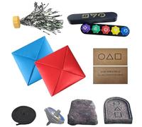 LEERMEIZI Gonggi Jack Stone Pebbles Set, Jeu Traditionnel coréen, Jeu coréen Gonggi, Gonggi Jack Stone Pebbles Set, Gong Gi, Gonggi Korean Game, pour Tous (1 Ensemble)