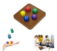 LEERMEIZI Jeu Traditionnel coréen, Jeu coréen Gonggi, Gonggi Jack Stone Pebbles Set, Gong Gi, Gonggi Korean Game, pour Tous (5 Pcs + 1 Bases)