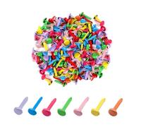 leersao Lot de 100 Attaches Parisiennes Multicolores Pastel, Contenant 100 Attache Parisienne Rondes et Fabrication de Cartes, Artisanat