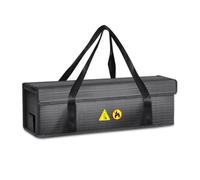 Leerweii Ebike Housse de batterie ignifuge jusqu'à 1250 °C 8 couches de protection incendie Sac de batterie ignifuge étanche anti-explosion pour le stockage, le transport et la charge, Noir