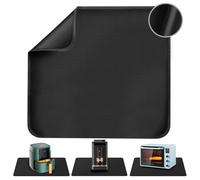 Leerweii Tapis ignifuge résistant à la chaleur - 38 x 40 cm - Grand tapis en silicone pour plateau de table - Tapis de protection contre la chaleur imperméable et antidérapant - Pour machine à café