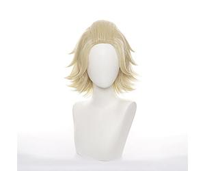 LEES WIGS Perruque cosplay pour cosplay Tokyo Revengers Mikey Manjiro Sano avec bonnet de perruque gratuit