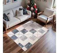 Leesentec Tapis Bleu Salon Chambre Lavable Antidérapant Gris Ombre 80x120cm | Intérieur & Extérieur | Compatible chauffage au sol | Adapté à l'aspirateur laveur | Utilisable toute l'année | Toutes pièces