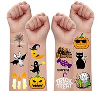 Leesgel Forniture per Feste di Halloween, 36 Stili Tatuaggi Temporanei di Halloween per Bambini Decorazioni per Feste di Halloween, Giochi per Feste di Halloween Goodie Dolci Borse Fillers