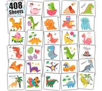 Leesgel Licorne Tatouage Enfant Fille, 408PCS Individuel Tatouage Licorne Tatouage Tephemere (Utilisation directe sans ciseaux), Pinata Anniversaire Licorne Cadeau Fille Jouet Fille