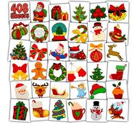 Leesgel Remplir le Calendrier de l'Avent Enfant, 408 Feuilles Individuel Tatouage Enfant Tatouage Ephemere, Accessoire pour Decoration Noel Pochette Cadeau Noel Chaussette Noel Jouet Pinata