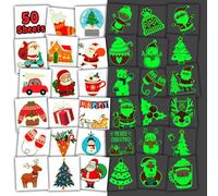 Leesgel Tatouage Noel Enfant, 50 Pièces Calendrier Avent Cadeau Pinata