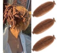 Leeven 12 Pouces Springy Twist Hair for Afro Marley Locs 3 Packs Afro Kinky Curly Marley Braiding Hair Extensions Pre Separated Popping Spring Twist Crochet Hair for Distressed Locs /27#