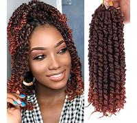 Leeven Passion Twist Lot de 8 paquets d'extensions de cheveux pré-torsadés au crochet pré-torsadés au crochet T350# 25,4 cm