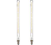 LEEVUS Lot de 2 ampoules Edison vintage T20 E14 2700 K LED rétro à filament Edison Lampe LED Lampe à incandescence Décoration d'intérieur 6 W