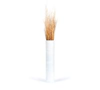 Leewadee Grand Vase A Poser Au Sol pour Branches Décoratives De Pampa, Vase en Bois De Manguier, 65 cm, Blanc