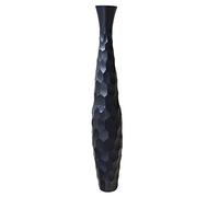 Leewadee Grand Vase A Poser Au Sol pour Branches Décoratives De Pampa, Vase en Bois De Manguier, 65 cm, Nero