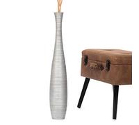 Leewadee Grand Vase A Poser Au Sol pour Branches Décoratives De Pampa, Vase en Bois De Manguier, 65 cm, Argentin