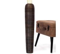 Leewadee Grand Vase A Poser Au Sol pour Branches Décoratives De Pampa, Vase en Bois De Manguier, 85 cm, Marron