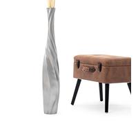 Leewadee Grand Vase A Poser Au Sol pour Branches Décoratives De Pampa, Vase en Bois De Manguier, 85 cm, Argentin