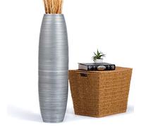 Leewadee Grand Vase A Poser Au Sol pour Branches Décoratives De Pampa, Vase en Bois De Manguier, 85 cm, Argentin