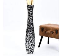 Leewadee Grand Vase A Poser Au Sol pour Branches Décoratives De Pampa, Vase en Bois De Manguier, 85 cm, Argentin