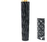 Leewadee Grand Vase A Poser Au Sol pour Branches Décoratives De Pampa, Vase en Bois De Manguier, 85 cm, Nero