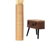 Leewadee Grand Vase A Poser Au Sol pour Branches Décoratives De Pampa, Vase en Bois De Manguier, 90 cm, Doré